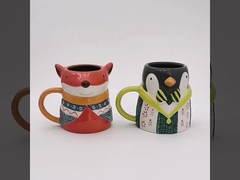 Christmas Claus Illustration 3d Ceramic Mug for Office