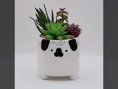Best selling 3d animal instagram ceramic mini succulent plant flower pots customized