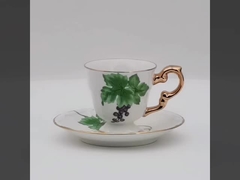 White New Bone Espresso Cup Afternoon Ceramic Tea Cups And Saucers