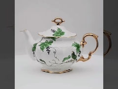 Flower Ceramic Decorative Teapots Ceramic Teapot Large Capacity For Afternoon Tea