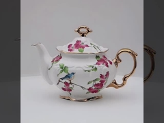 2 Litre Ceramic Teapot Ceramic Floral Teapot Large Capacity For Afternoon Tea