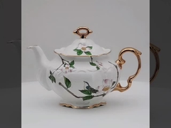 Ceramic Chinese Teapot  Kettle Floral Design Teapot Large Capacity For Afternoon Tea