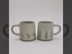 Christmas Coffee Mug Ceramic Stoneware Mugs Gift Ceramic Mug With 3D Silk Print