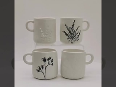 Handmade Coffee Mug With 3D Matte Clear Glaze Ceramic Stoneware Mugs For Gift