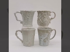 Gardening Mugs White Garden Harvest Mug Ceramic Mug With 3d Reactive Glaze