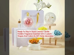 In Stock Ceramic Candle Holders Fragrance Essential Oil In Custom Shapes And Colors As Gift 