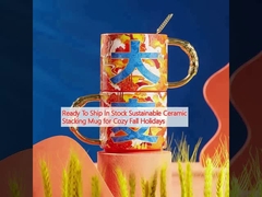 Ready To Ship In Stock Sustainable Ceramic Stacking Mug for Cozy Fall Holidays
