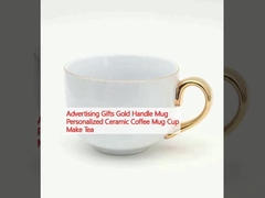 Advertising Gifts Gold Handle Mug Personalized Ceramic Coffee Mug Cup Make Tea