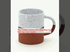10oz Creative Ceramic Tea Coffee Mug Cup With Two-Color Handle