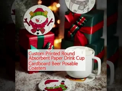 Custom Printed Round Absorbent Paper Drink Cup Cardboard Beer Posable Coasters