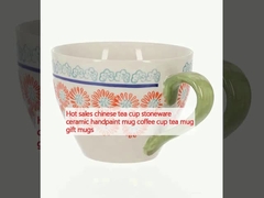 Hot sales chinese tea cup stoneware ceramic handpaint mug coffee cup tea mug  gift mugs