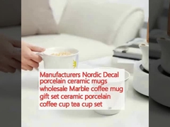 Manufacturers Nordic Decal ceramic mugs wholesale coffee mug gift set ceramic coffee cup tea cup set