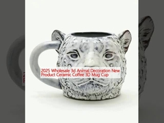 2025 Wholesale 3d Animal Decoration New Product Ceramic Coffee 3D Mug Cup
