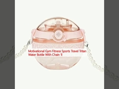 Motivational Gym Fitness Sports Travel Tritan Water Bottle With Chain 1l