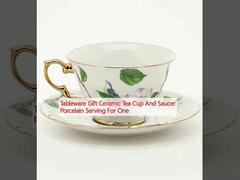 Tableware Gift Ceramic Tea Cup And Saucer Porcelain Serving For One